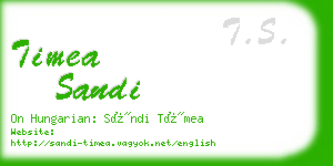 timea sandi business card